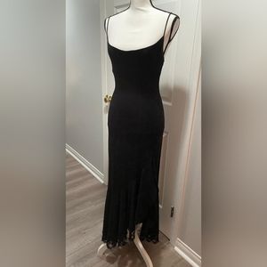 Bcbgmaxazria Maxi lace dress night out black 6-8